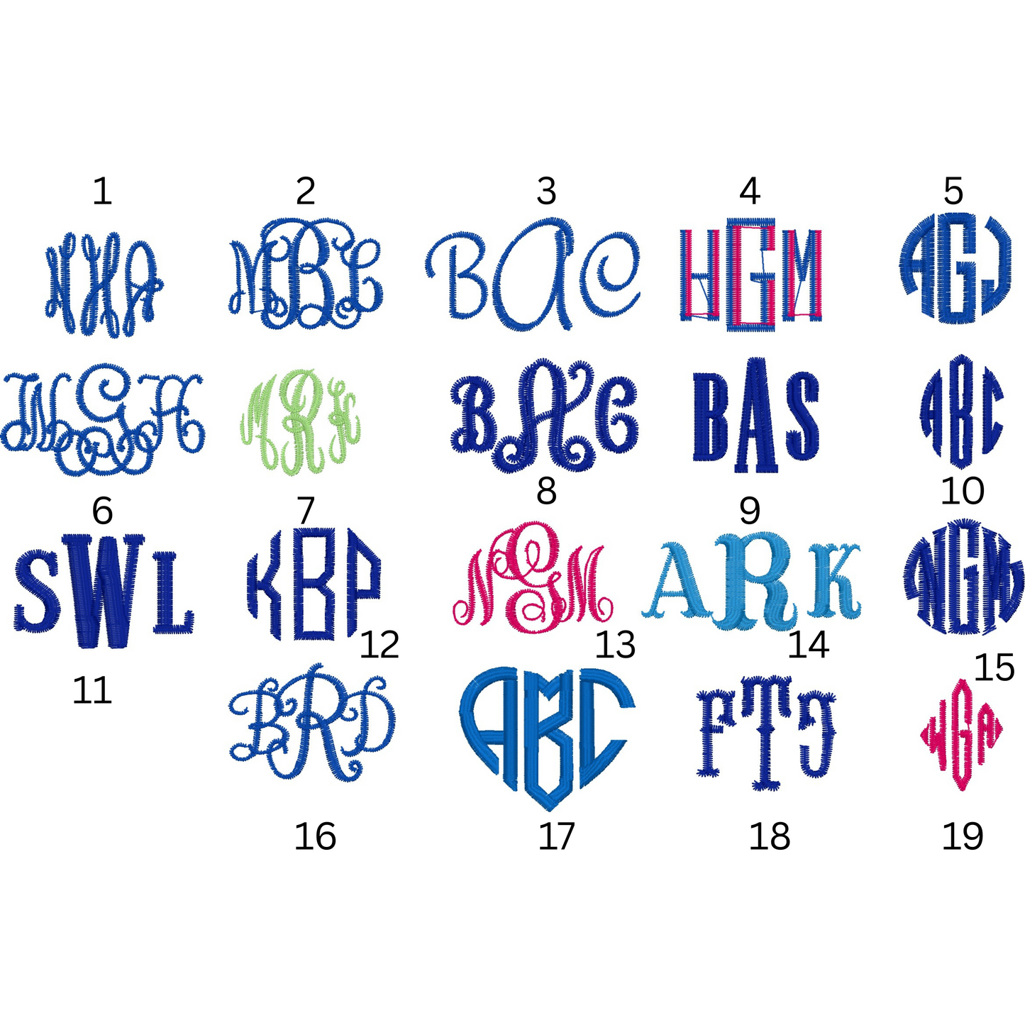 Adult Fireworks Embroidered Monogram