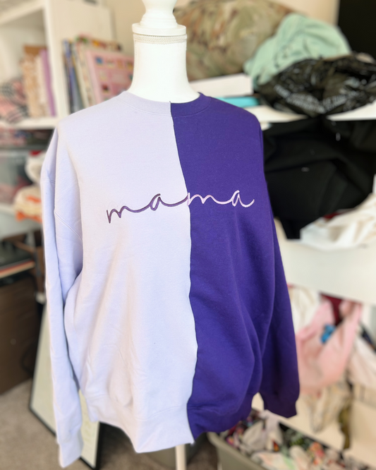 Mama Two-Tone Shirt/Sweatshirt